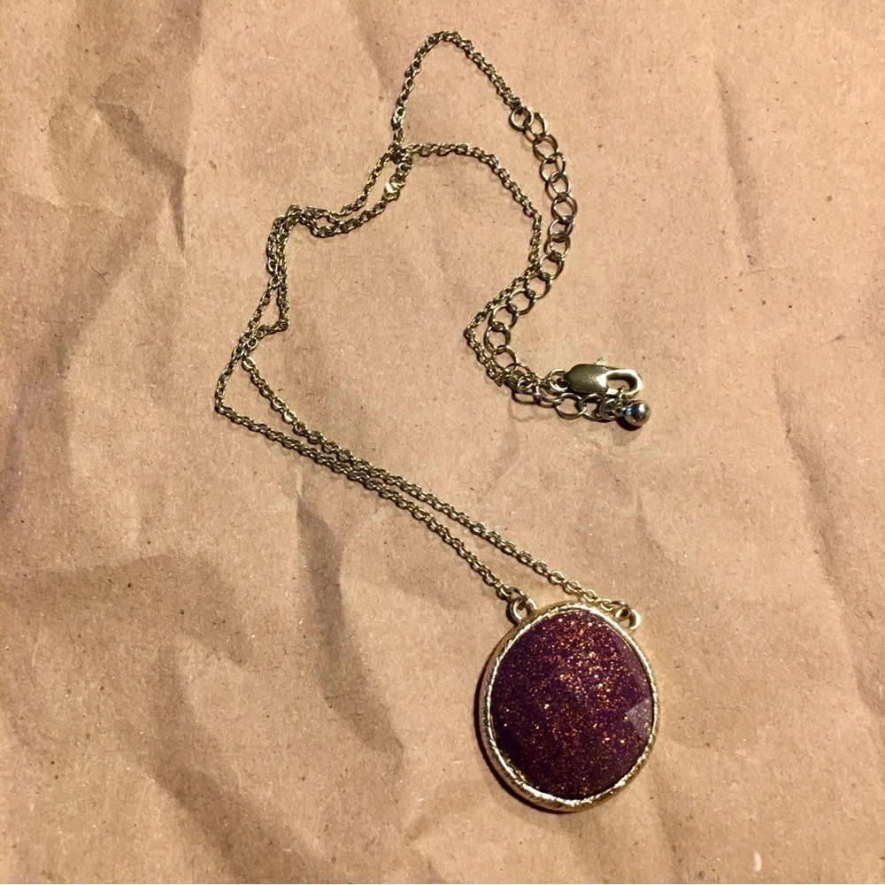 Chunky Purple Glitter, Faceted Acrylic Choker Necklace, 10+ in chain